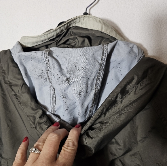 Columbia Greige and Gray Long Sleeve Windbreaker Jacket Men's Size Large - Picture 8 of 13